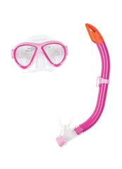 Детская маска для плавания с трубкой Crivit розовый-прозрачный