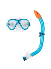 Детская маска для плаванья с трубкой Crivit голубой-прозрачный