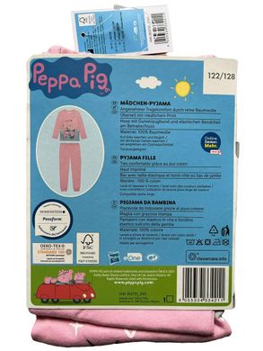 Хлопковая пижама для девочки с принтом Peppa Pig размер 110/116