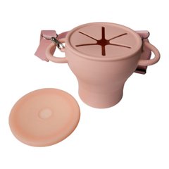 Безопасная пищевая силиконовая складная чашка oldbro 450 мл Pink