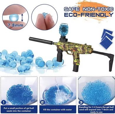 Бластер автоматичний MP9 Gel Ball з гель кульками орбіз 10500шт eXtream blue