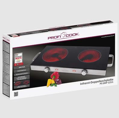 Електрична плита на дві конфорки 2800Вт Profi Cook PC-DKP 1211