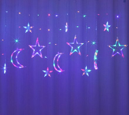 Гірлянда curtain світлодіодна штора зоряна RGB
