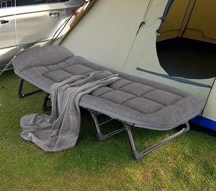 Портативне розкладне ліжко Relax Outdoor 180&times;60&times;30 см, залізна рама, до 120 кг, 5 регульованих положень