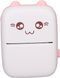 Портативний термопринтер Bambi Cat Mini printer Pink+5 рулонів термопаперу