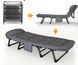 Портативне розкладне ліжко Relax Outdoor 180&times;60&times;30 см, залізна рама, до 120 кг, 5 регульованих положень