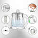 Скляний чайник 1,5 л із заварювальним вузлом та контролем температури Gerlach GL 1296