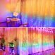 Штора світлодіодна гірлянда крапля роси Rainbow 3 х 3 метри з пультом від USB від ПАВЕРБАНКА