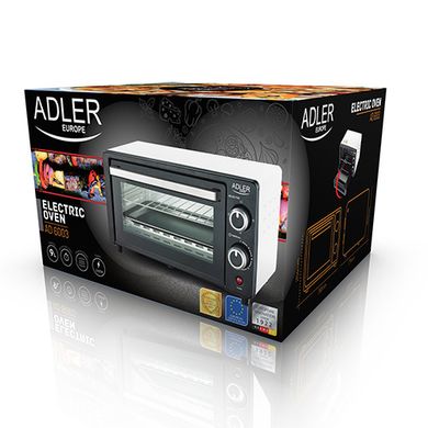 Электрическая печь духовка Adler AD 6003 обьем 9л мощность 1400вт