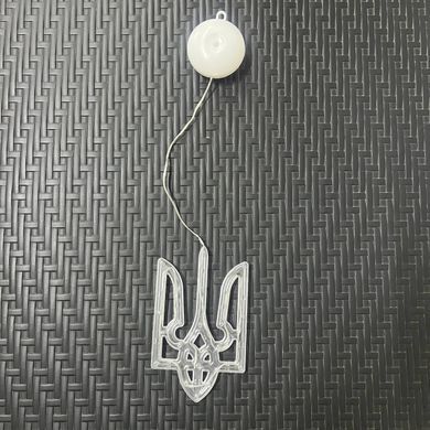 Гирлянда светодиодная Трезубец символ Независимости на окно 10 LED теплый белый свет на присоске