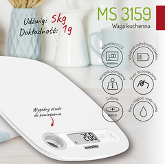 Кухонные весы электронные Mesko MS 3159y