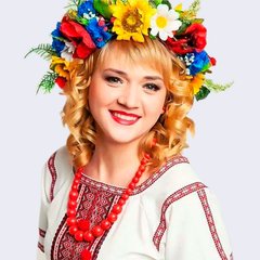 Украинский веночек-ободок для волос Moderika с ленточками