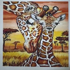 Мозаика алмазная 15х20 см 5D Giraffe family