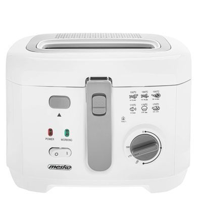 Фритюрница Mesko MS 4908 G, 2,5 л, 1800 Вт, регулировка температуры, съемный контейнер для масла