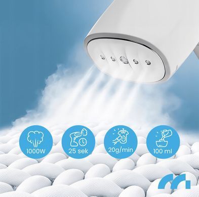 Ручний відпарювач для одягу MalTec HDS1000W 1000 Вт дорожній складаний чорний