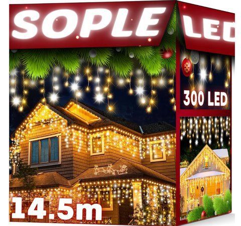 Уличная гирлянда бахрома 14.5м 300 LED