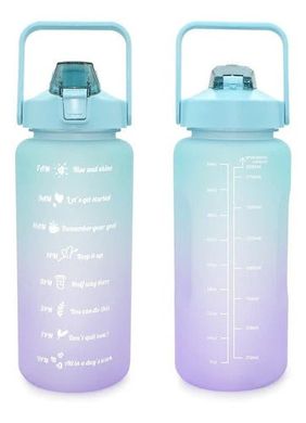 Спортивна пляшка для води об'ємом 2 літри, BOTTLE gym purple/navy