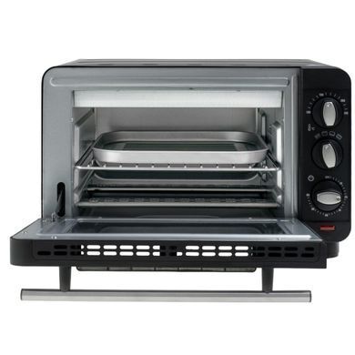 Електрична міні-духовка Adler AD 6029, 14 л, 1200 Вт, 100&ndash;230 &deg;C, таймер 60 хв, 3 режими, чорна