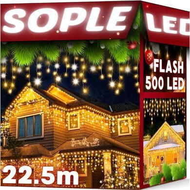 Вулична гірлянда бахрома 22.5 м 500 LED