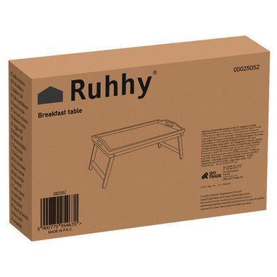 Бамбуковый столик-поднос для завтрака Ruhhy 25052, складной, XL