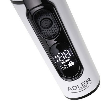 Акумуляторна машинка для стрижки волосся Adler AD 2839 з дисплеєм, IPX6, 2000 мАг, 6 насадок, Turbo режим