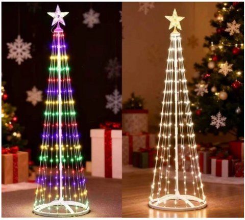 Искусственная ёлка LED 180 см, 269 LED, тёплый белый + RGB, 8 режимов, с пультом и защитой IP44