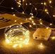 Светодиодная гирлянда нить проволка капля росы 2м 20led БАТАРЕЙКИ Warm White