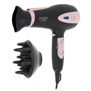 Фен для волосся Adler AD 2248 з іонізатором 2400 Вт Black