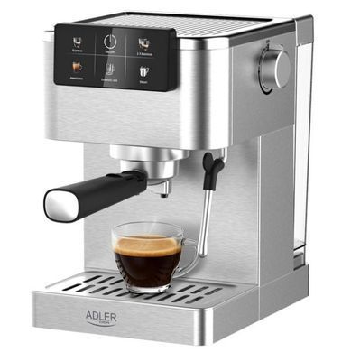 Еспресо кавоварка Adler AD 4390 20 бар, PID, Thermoblock, капучинатор, 1.5 л, 1350 Вт, 5 в 1