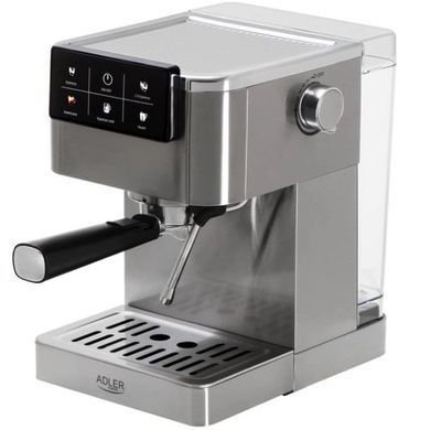 Еспресо кавоварка Adler AD 4390 20 бар, PID, Thermoblock, капучинатор, 1.5 л, 1350 Вт, 5 в 1