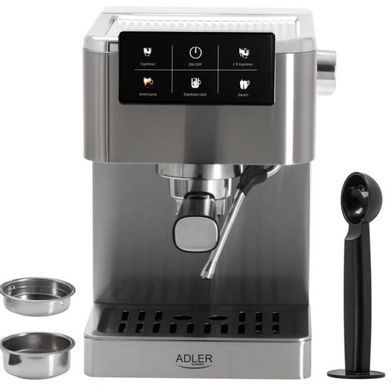 Еспресо кавоварка Adler AD 4390 20 бар, PID, Thermoblock, капучинатор, 1.5 л, 1350 Вт, 5 в 1