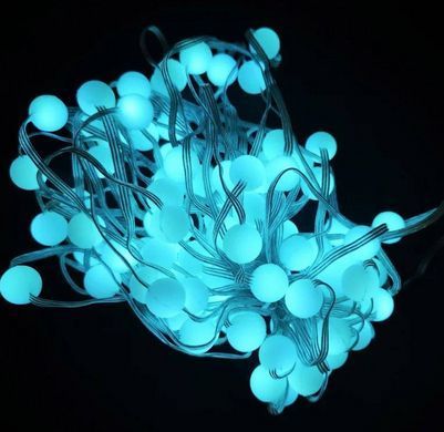 Розумна світлодіодна музична гірлянда 100LED, 10 м, кольорові RGB кульки з USB живленням та дистанційним керуванням