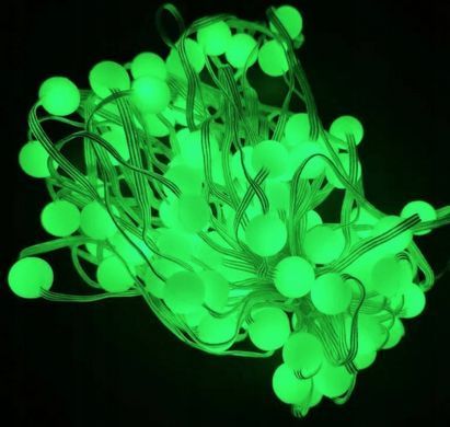 Розумна світлодіодна музична гірлянда 100LED, 10 м, кольорові RGB кульки з USB живленням та дистанційним керуванням
