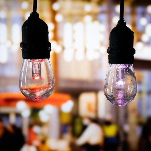 Уличная гирлянда с ретро лампами LED RGB Edison 10шт 220V 10метров с переходником SunLamp