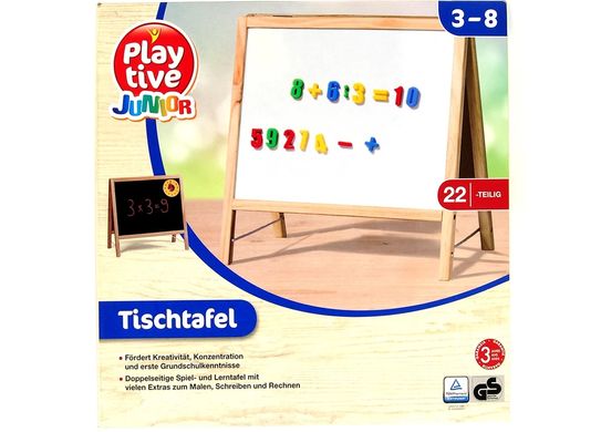 Детская магнитная доска ( 3 в одном ) Play tive бежевый-разноцветный