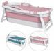 Силиконовая складная ванна Perfectlife 631191/BL141-01 Розовая