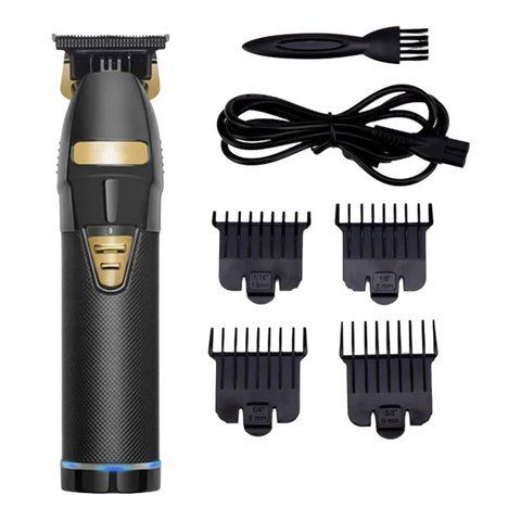 Триммер для бороды и стрижки волос LCD Portable Barber черный