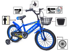 Велосипед 16 "Scale Sports" Синий T13, Ручной и Дисковый Тормоз оптом