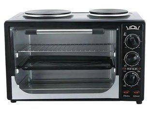 Електродуховка VOV Veohp 30L 1700Вт з 2 конфорками +лоток для піци
