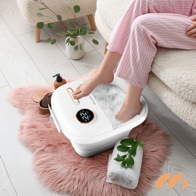 Гідромасажна ванночка для ніг MalTec PRO-Hydro500WS, 500 Вт, підігрів води 35-48&deg;C, таймер, складна, роликовий та бульбашковий