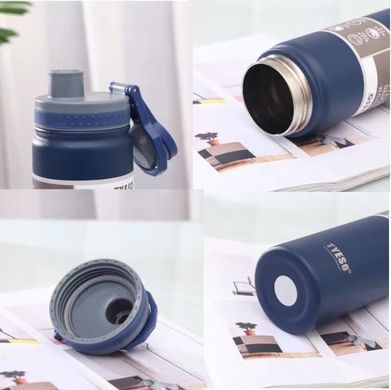 Термобутылка, термос Tyeso 750мл из нержавеющей стали для кофе, воды, blue