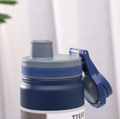 Термобутылка, термос Tyeso 750мл из нержавеющей стали для кофе, воды, blue