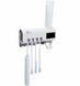 Диспенсер для зубної пасти Toothbrush Sterilizer з УФ стерилізатором і тримачем на 5 щіток, настінний, автоматичний