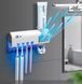 Диспенсер для зубної пасти Toothbrush Sterilizer з УФ стерилізатором і тримачем на 5 щіток, настінний, автоматичний