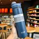 Термопляшка, термос Tyeso 750мл із нержавіючої сталі для кави, води, blue