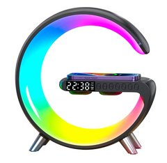 Бездротовий зарядний пристрій Infinity Multifunction Wireless Charger Alarm Clock Speaker Night Light