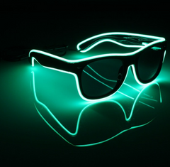Очки светодиодные солнцезащитные El Neon ray fluorescent green неоновые