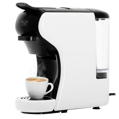 Мультикапсульная кофемашина Adler AD 4386, 19 бар, 9 типов капсул, резервуар 0.6 л, регулировка объема воды, черная