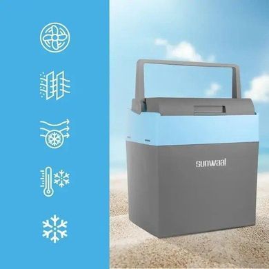 Автомобильный холодильник Maltec Sunwaal MasterCold-30L 30 л 12-230 В с функцией охлаждения и подогрева серо-синий
