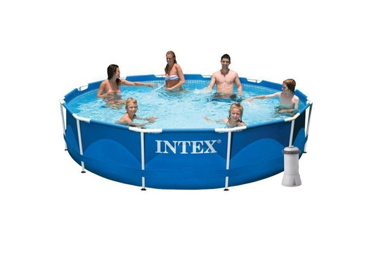 Бассейн каркасный круглый INTEX 28212, фильтр-насос в комплекте, 366 х 76 см